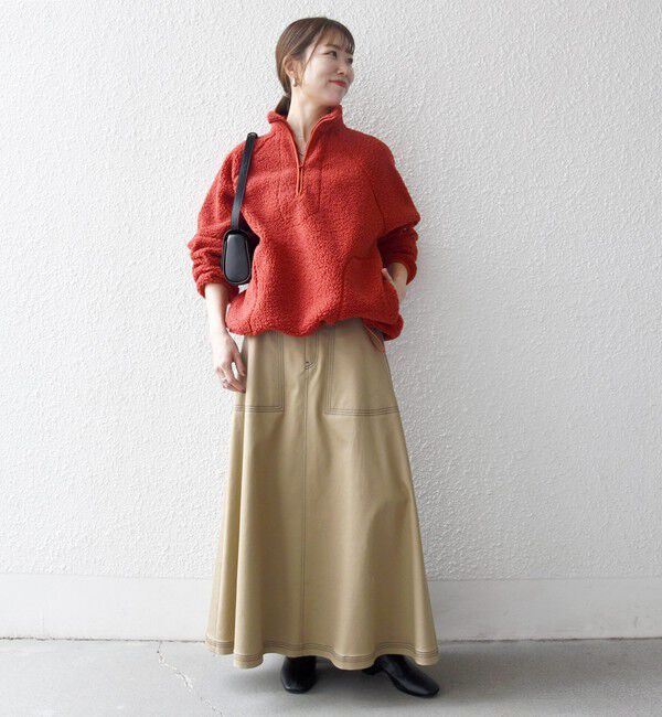 SHIPS any「SHIPS any:〈洗濯機可能〉ボア フリース ハーフジップ プルオーバー」|Tシャツ・カットソー|