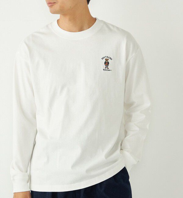 SHIPS Colors 「SHIPS Colors:TeddyBear(R) 1ポイント 刺繍 ロンT◇」|Tシャツ・カットソー|オフホワイト