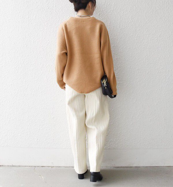 SHIPS any「SHIPS any:〈手洗い可能〉ジャカード タック セミワイド パンツ［NAVY BLUE］」|その他|