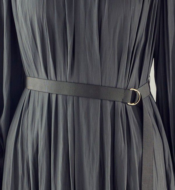 SHIPS for women「〈手洗い可能〉カッセン ギャザー ベルト付き 長袖 ワンピース」|ワンピース|