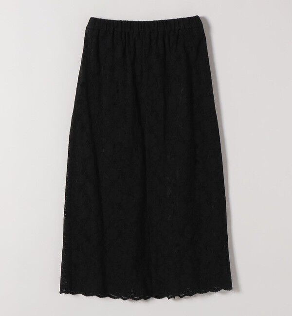 SHIPS any「《追加予約》SHIPS any:〈手洗い可能〉フラワー メッシュ レース タック セミフレア スカート」|スカート|