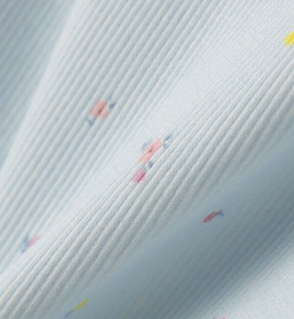 SHIPS KIDS「SHIPS KIDS:80～90cm /フラワー テキスタイル リブTシャツ」|Tシャツ・カットソー|
