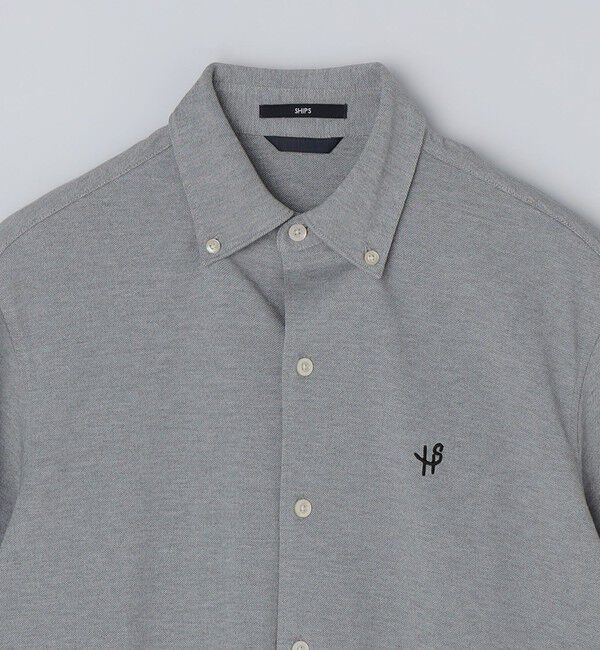 SHIPS「【WEB限定】SHIPS: 〈吸水速乾〉ドライピケ ワンポイント ロゴ ボダンダウン シャツ」|Tシャツ・カットソー|