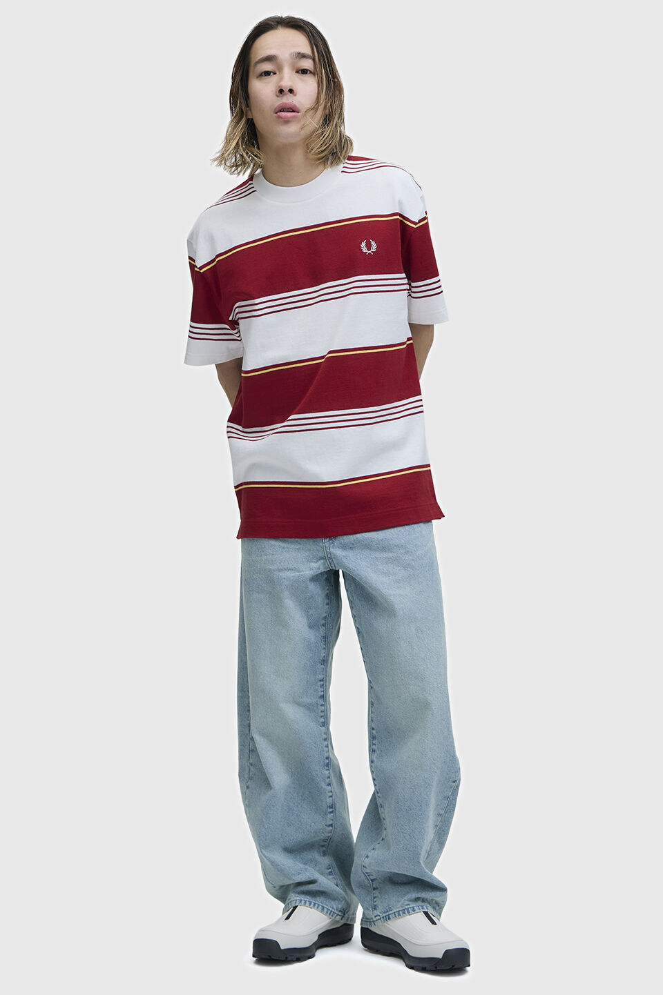 FRED PERRY 「Heavyweight Striped T-Shirt」|Tシャツ・カットソー|