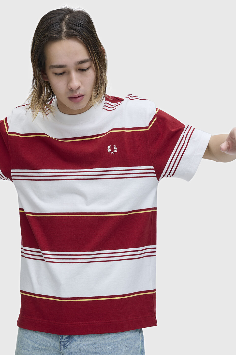 FRED PERRY 「Heavyweight Striped T-Shirt」|Tシャツ・カットソー|