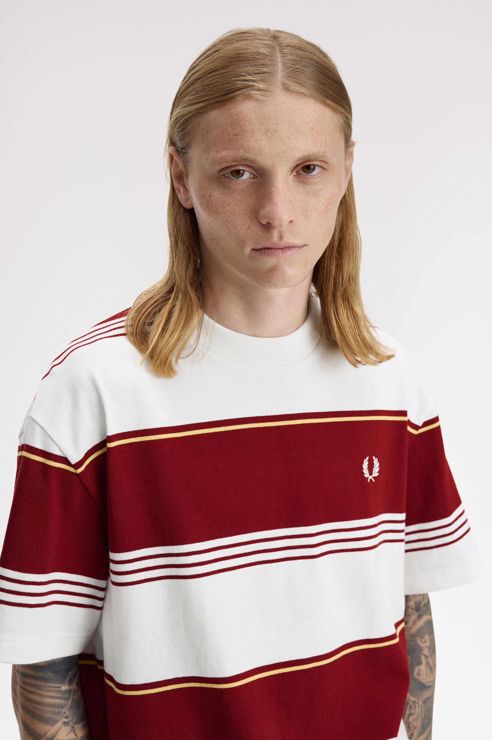 FRED PERRY 「Heavyweight Striped T-Shirt」|Tシャツ・カットソー|