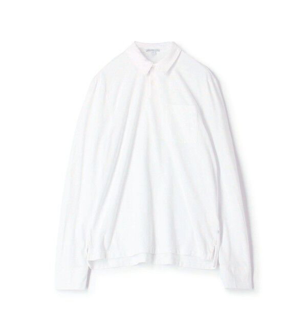 JAMES PERSE「コットンベーシック ロングスリーブポロシャツ MSX3304」|ポロシャツ|11 ホワイト