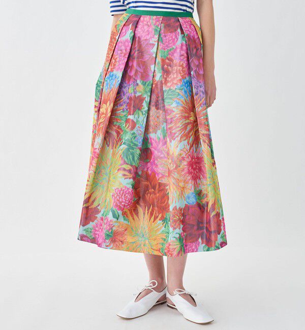 TOMORROWLAND collection「エスティバルフラワー タックスイングスカート」|フレア|