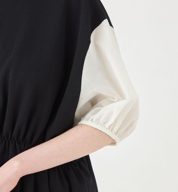 Ballsey「ファブリックコンビ パフスリーブプルオーバー」|ニット・セーター|