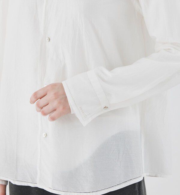 GALERIE VIE「ドロンワークシャツ レギュラーカラーシャツ」|シャツ・ブラウス|