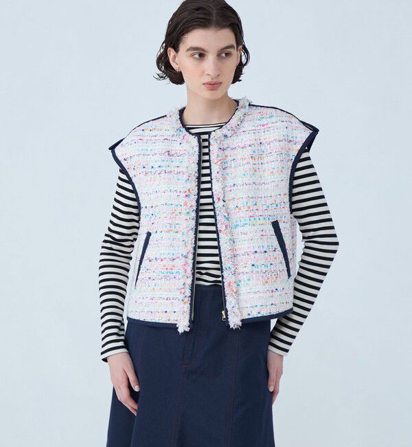 TOMORROWLAND collection「パステルファンシー デニムコンビジレ」|ベスト・ジレ|