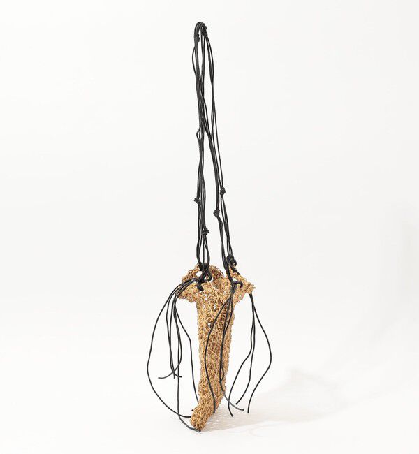 TOMORROWLAND GOODS「MANY RHIZOME RYE NET ショルダーバッグ」|かごバッグ|