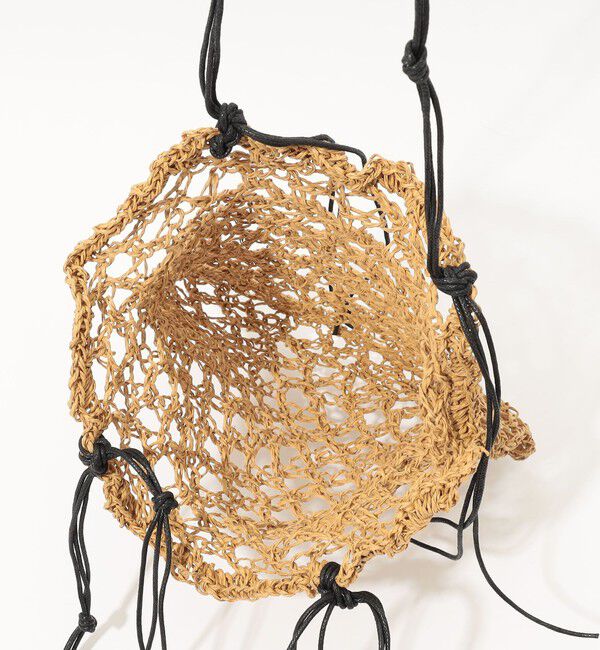 TOMORROWLAND GOODS「MANY RHIZOME RYE NET ショルダーバッグ」|かごバッグ|