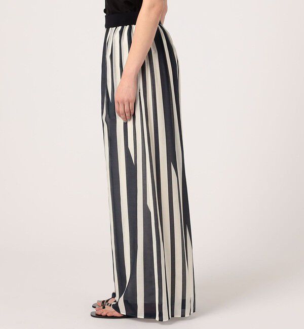 DES PRES「コットンシルクローンストライプ ギャザーワイドパンツ」|その他|
