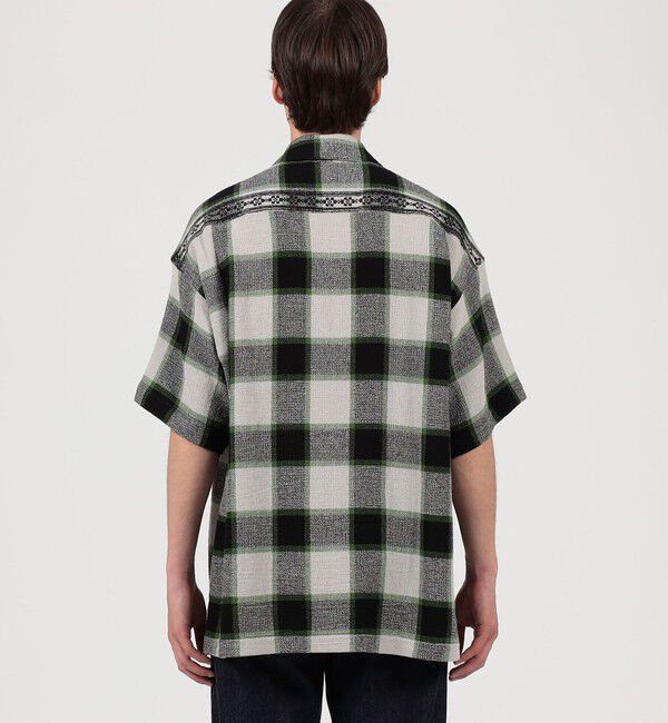 TOMORROWLAND MENS「インドコットン バスケットウィーブ ハーフスリーブシャツ」|シャツ・ブラウス|