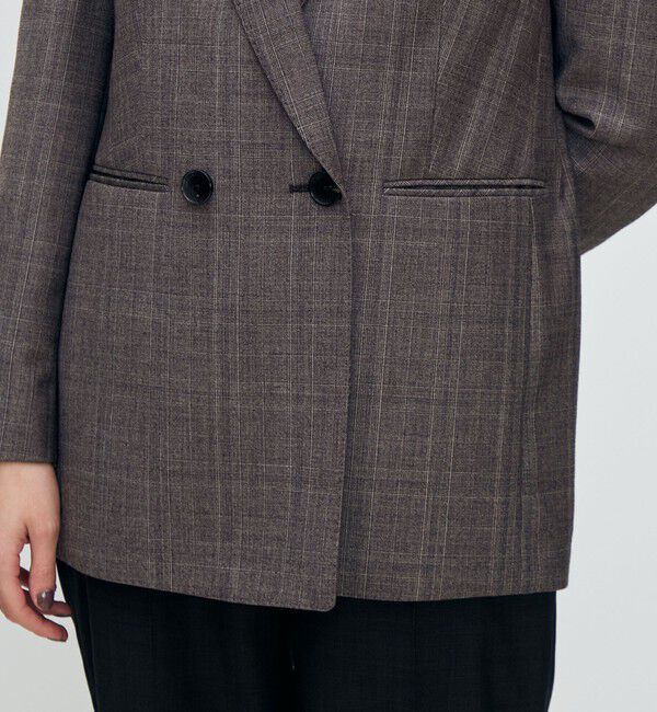 TOMORROWLAND collection「ZELANDER GLEN CHECK ダブルブレストジャケット」|テーラードジャケット|