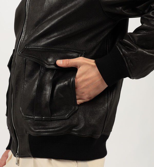 TOMORROWLAND MENS「【別注】EMMETI AKRON ラムレザー ブルゾン」|ブルゾン・スタジャン|