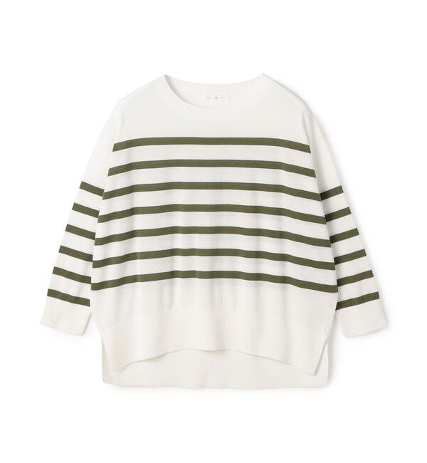 GALERIE VIE「プレーンコットン クルーネックプルオーバー」|ニット・セーター|54 グリーン系