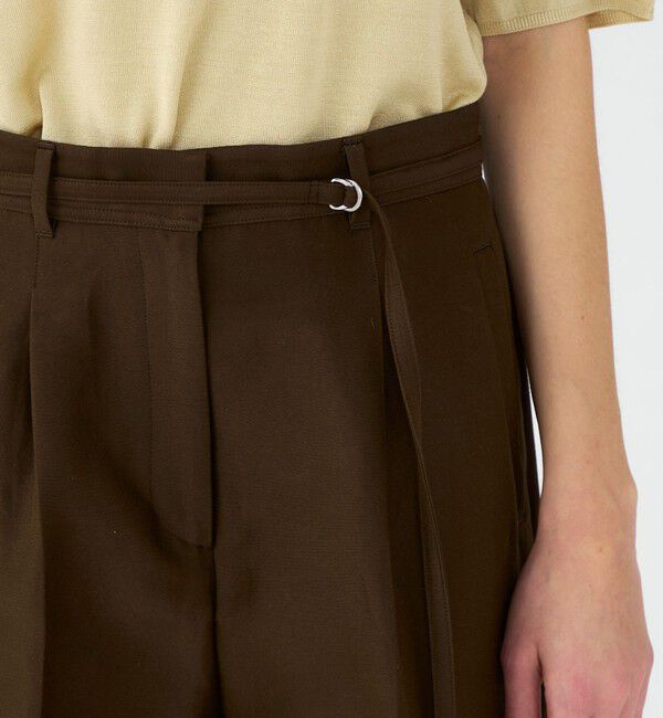 Ballsey「コットンシルクダブルクロス ストレートワイドパンツ」|その他|