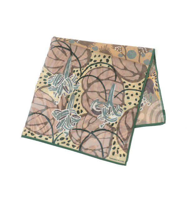 TOMORROWLAND GOODS「TOMORROWLAND コットンシルク プリントスカーフ」|バンダナ・スカーフ|54 ピンク系