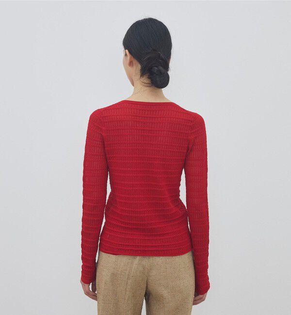 DES PRES「コットンポリエステルアセテートリブ Vネックカーディガン」|カーディガン|