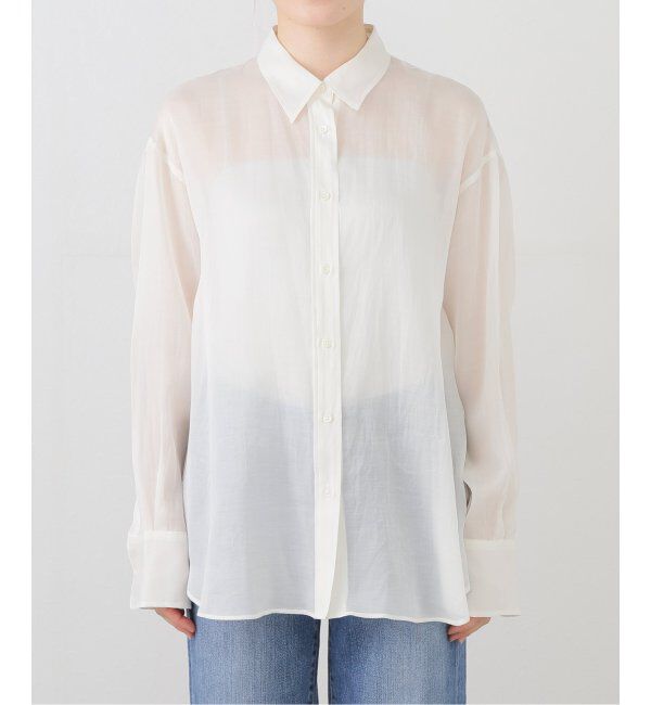 IENA「Maison IENAシルクコットンシアーシャツ」|シャツ・ブラウス|