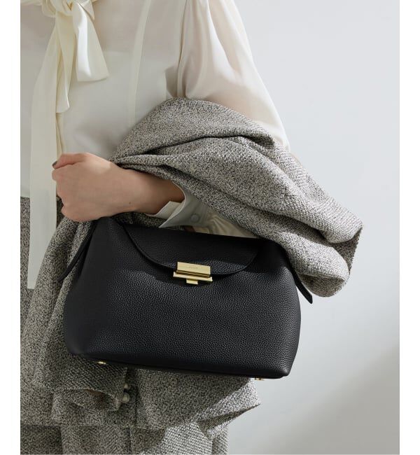 IENA「《WEB・一部店舗限定カラーあり》PUNTI./プンティ MAGNOLIA HAND ハンドバッグ」|ハンドバッグ|ブラック