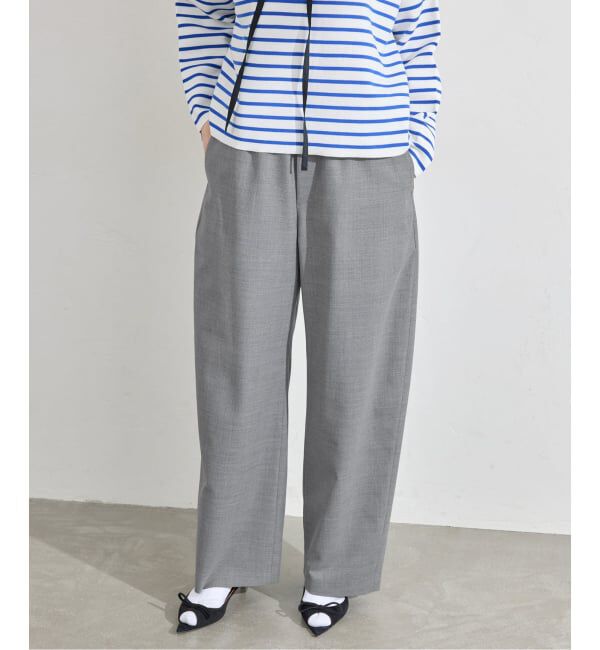 IENA「《追加》ウォッシャブルセミコクーンパンツ」|その他|グレーA