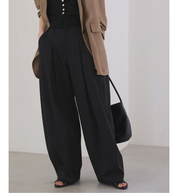 SLOBE IENA「《接触冷感/WEB限定/追加2予約》ライトチノタックカーブトラウザー」|チノ|