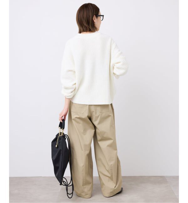 SLOBE IENA「《接触冷感/WEB限定/追加2予約》ライトチノタックカーブトラウザー」|チノ|