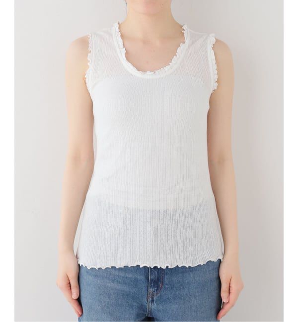 SLOBE IENA「ハリヌキレーシータンクトップ」|タンクトップ|ホワイト