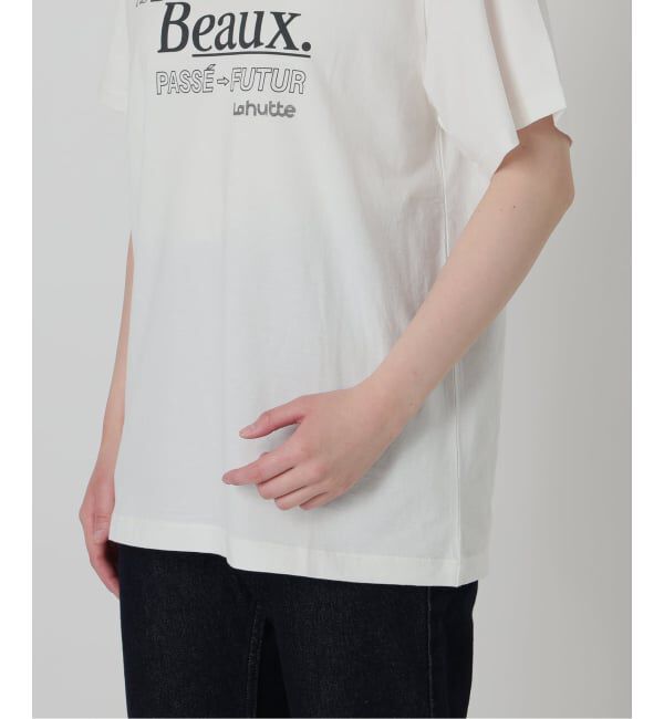 SLOBE IENA「La Hutte/ラ ユット SLOBE別注 ロゴTシャツ」|Tシャツ・カットソー|