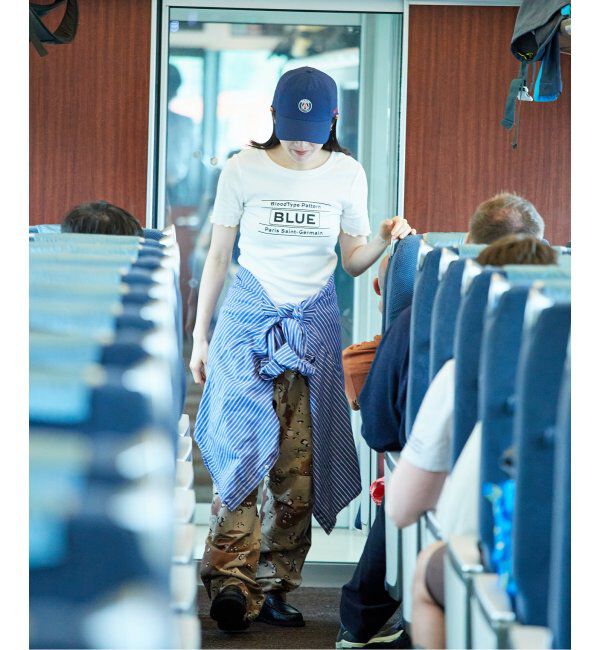 Paris Saint-Germain「【EVA*PSG】 JP  PATTERND BLUE TEE」|Tシャツ・カットソー|