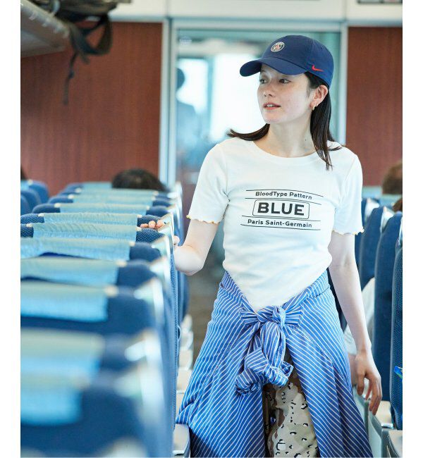 Paris Saint-Germain「【EVA*PSG】 JP  PATTERND BLUE TEE」|Tシャツ・カットソー|