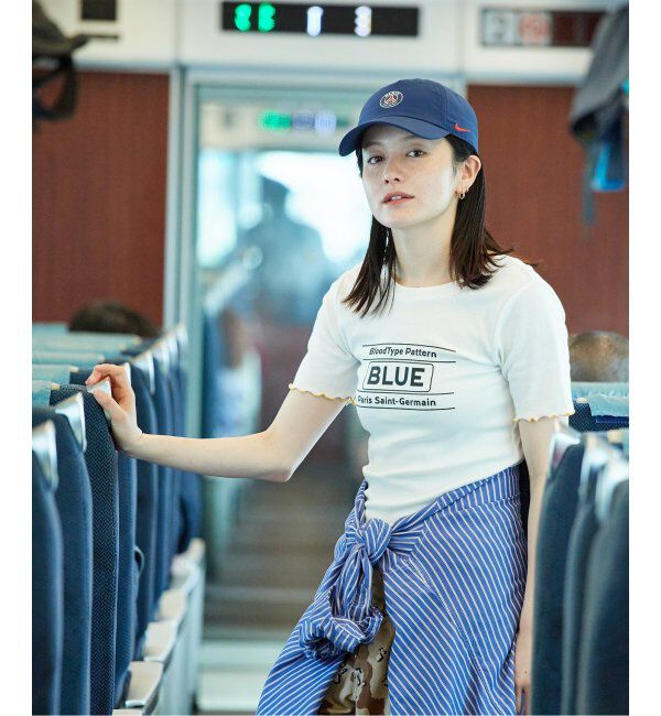 Paris Saint-Germain「【EVA*PSG】 JP  PATTERND BLUE TEE」|Tシャツ・カットソー|