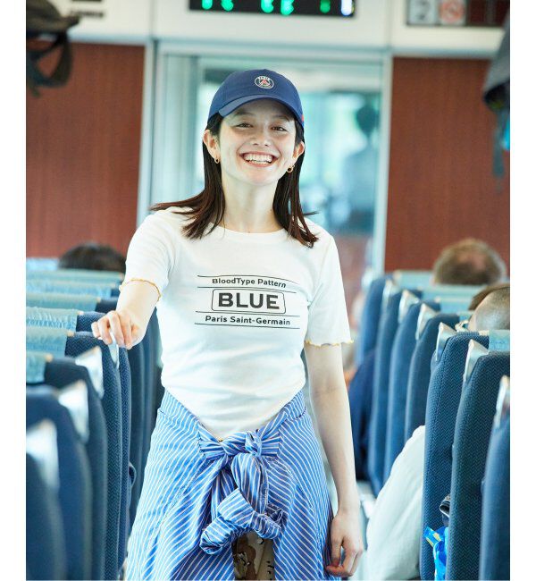 Paris Saint-Germain「【EVA*PSG】 JP  PATTERND BLUE TEE」|Tシャツ・カットソー|