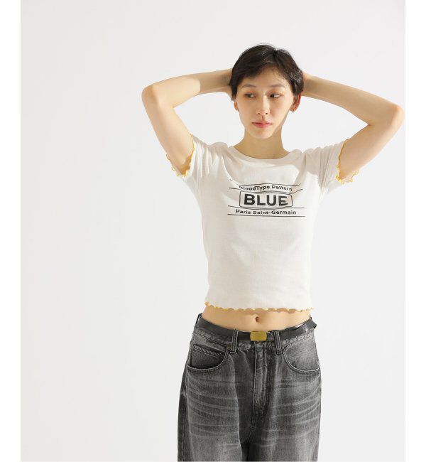 Paris Saint-Germain「【EVA*PSG】 JP  PATTERND BLUE TEE」|Tシャツ・カットソー|