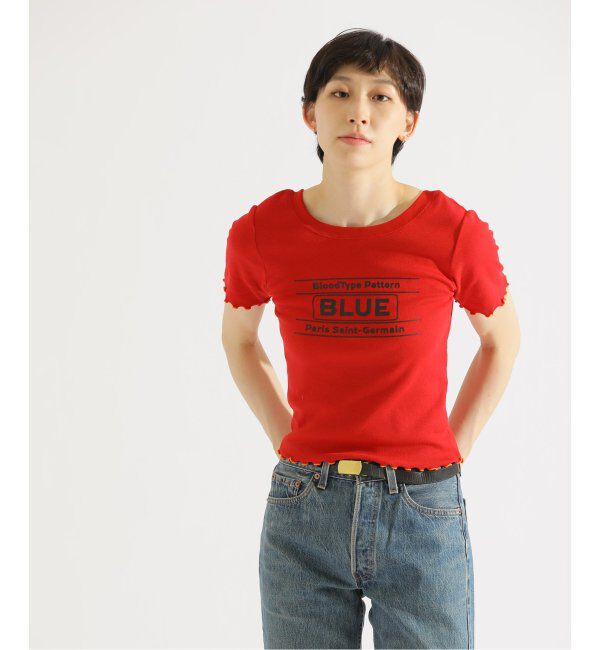 Paris Saint-Germain「【EVA*PSG】 JP  PATTERND BLUE TEE」|Tシャツ・カットソー|