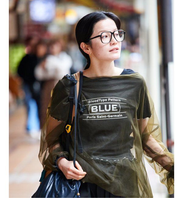 Paris Saint-Germain「【EVA*PSG】 JP  PATTERND BLUE TEE」|Tシャツ・カットソー|