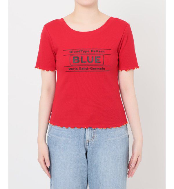 Paris Saint-Germain「【EVA*PSG】 JP  PATTERND BLUE TEE」|Tシャツ・カットソー|