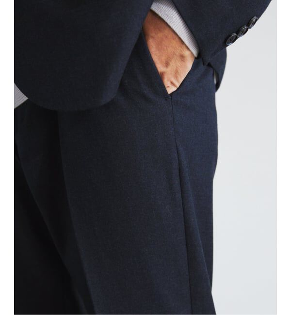 EDIFICE「SUPER 120&rsquo;s ウールサキソニー テーパードパンツ【セットアップ着用可能】」|スラックス|