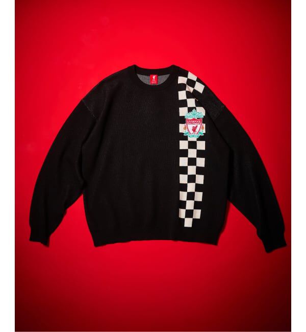 Liverpool FC「【Liverpool FC / リバプール FC】Checkered Knit」|ニット・セーター|ブラック