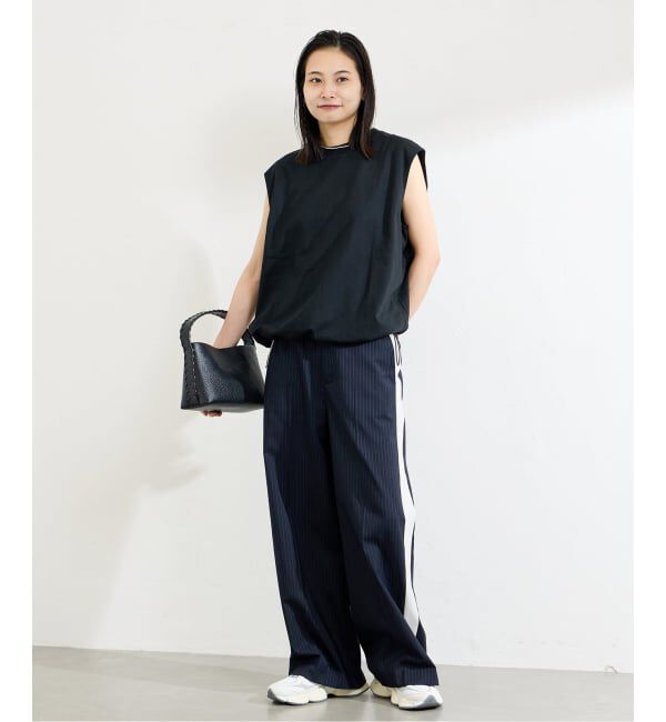 JOURNAL STANDARD「《追加2》シャーリングノースリーブＴシャツ」|Tシャツ・カットソー|