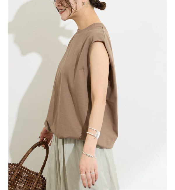 JOURNAL STANDARD「《追加2》シャーリングノースリーブＴシャツ」|Tシャツ・カットソー|