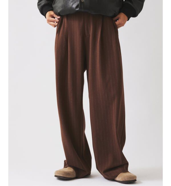 JOURNAL STANDARD relume「ヒールカット ルーズ ストライプ スラックス」|スラックス|