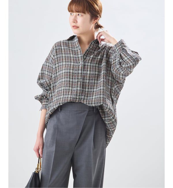 journal standard L'essage「チェックカシュクールシャツ」|シャツ・ブラウス|