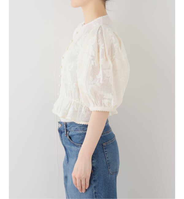 JOURNAL STANDARD「【VIVIANO / ヴィヴィアーノ】 Embroidered Lace Puff Blouse」|シャツ・ブラウス|