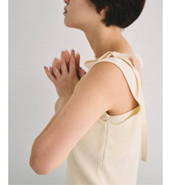 U by SPICK&SPAN「コットンリボンノースリニット」|タンクトップ|