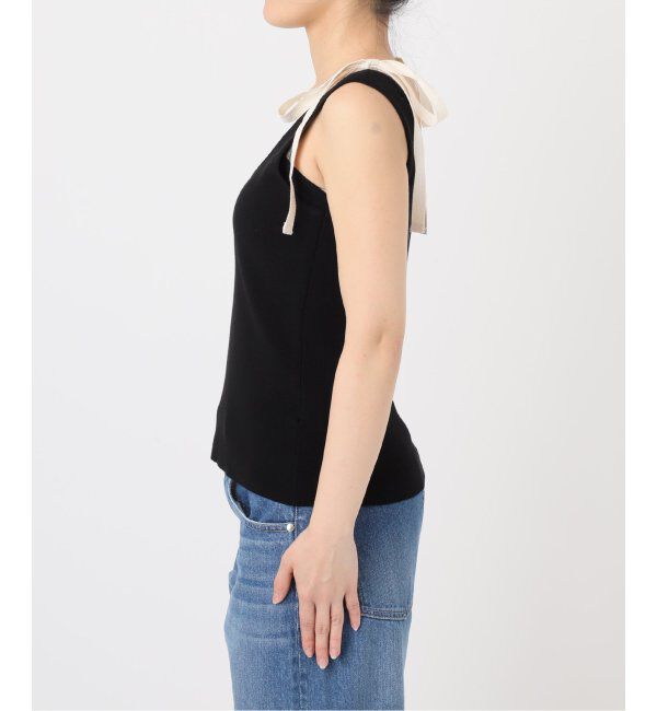 U by SPICK&SPAN「コットンリボンノースリニット」|タンクトップ|