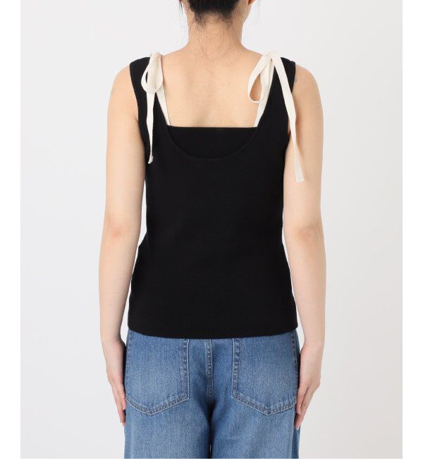 U by SPICK&SPAN「コットンリボンノースリニット」|タンクトップ|